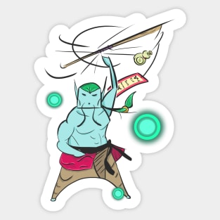 Elf Monk - Ronin style Sticker